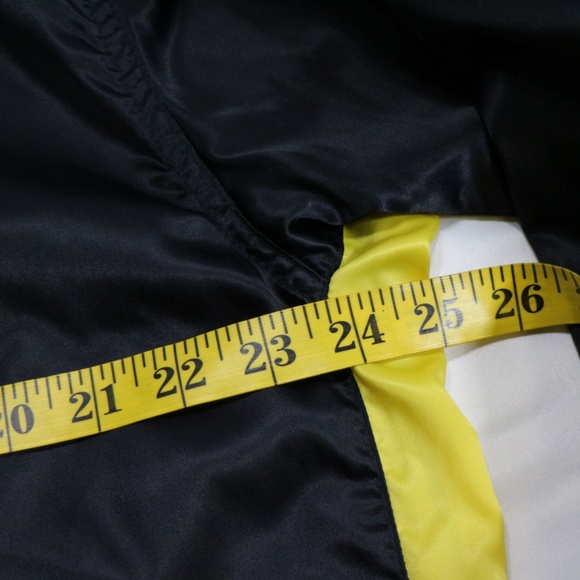 VTG NIKE Satin Black and Yellow Snap Button Jacket - Picture 8 of 8